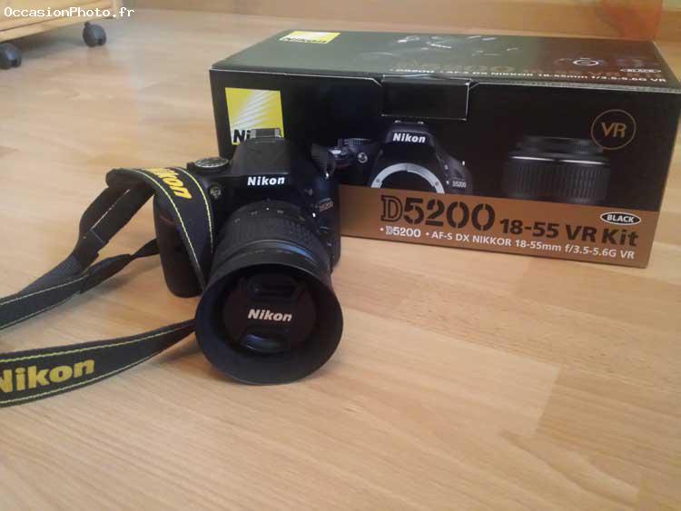Appareil Nikon D5200 + 18-55 VR, Matériel Photo Occasion - OccasionPhoto